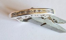 Luxusring 925 Silber rhodiniert durchbrochen Zirkonia "Halb-Eternity" RG 52