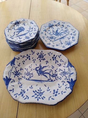 Fayence teller set - teller,