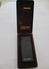 MAXIM Monty Briquet Quarz Gas-Feuerzeug schwarz Werbegeschenk - vintage in OVP