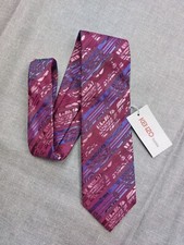 KENZO Krawatte Retro Designer Logo Floral Muster 100 % Seide Made in Italy