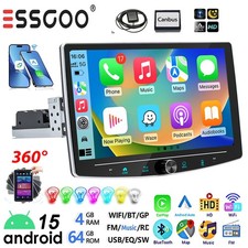 10" Android15 Drehbar Bildschirm 4G+64G Autoradio GPS Nav WIFI RDS Carplay 1 DIN