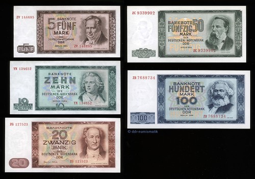 DDR Ersatz-Banknoten-Satz