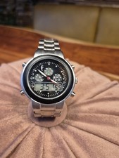 Herren Armbanduhr Uhr Chronograph neue Batterie Ditital & Zeiger