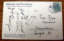 Flugpost Karte Mannheim
