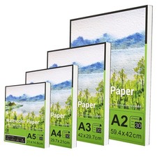 ESENG® Aquarellpapier Premium A2/A3/A4/A5, 300GSM 100% Baumwolle, ARTIST WP-300B