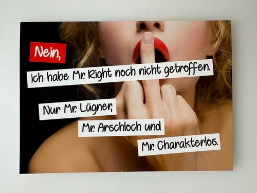 Postkarte spruch witzig - postkarte, mr