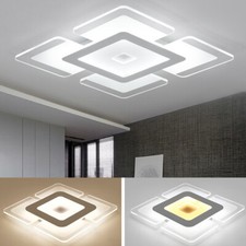 Ultraslim Deckenleuchte LED Badleuchte Deckenlampe Silber Flurlampe Slim weiß DE