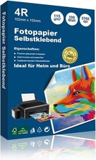 Fotopapier 4R 115 g/m2 Selbstklebend für Canon/Epson/HP Tintendrucker Inkjet