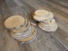 12 Baumscheiben, Holzscheiben Birke 14-18cm, Hochzeit, Dekoration
