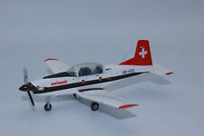 !! SALE !!  Herpa 580656 1:72 Swissair Pilatus PC-7 Turbo Trainer HB-HOQ NEU