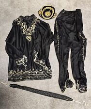 Bollywood Indien - Salwar Kameez  - 4tlg. -  schwarz - ca. Größe M