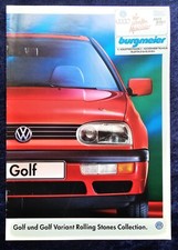 VW Golf 3 und Golf 3 Variant Rolling Stones Prospekt, 7.1995   AH Burgmeier
