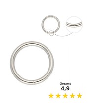 3 x Rundring vernickelt  Stahl
