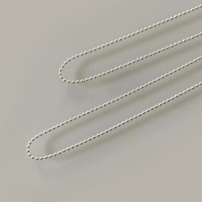 Feine Kugelkette - Silber 925 - 1 mm - Kugel Silberkette  40 cm - 60 cm
