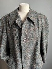 Vintage Trench ÜBERMANTEL 40 100% Schurwolle Tweed DUNN&CO CROMBIE Tuch