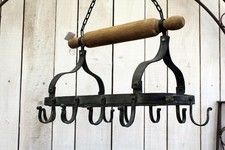 Speckhaken Kräuterhänger Nudelholz Landhaus Küchenkrone Kräuterkrone Nostalgie
