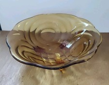 Glasschüssel, Braun, mit