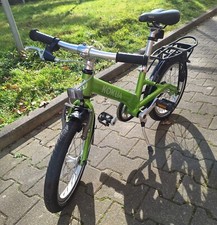 KOKUA Kinderfahrrad 16 Zoll grün mit Schutzblechen und Gepäckträger