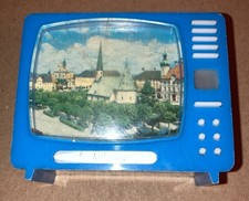 Plastiskop Gucki-Klick Fernseher Blau Vintage Funktioniert
