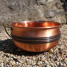 Wunderschöner WMF Kupfer Topf Henkeltopf Übertopf Dreibein copper POT Maceta  