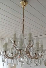 Kristall Lüster Behang Strass Bleikristall