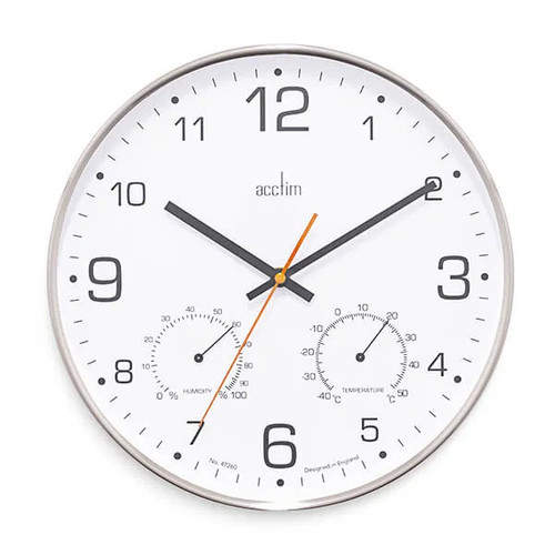 Wanduhr stahl acctim komfort - wanduhr,