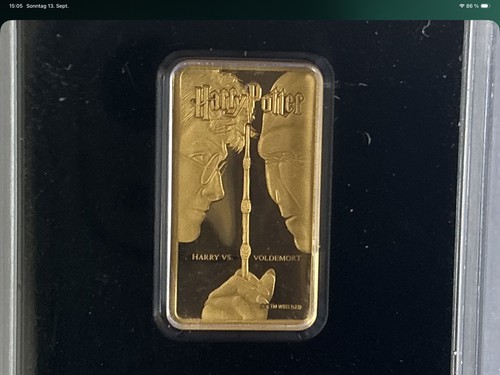 Harry potter goldbarren - goldbarren, 1/100
