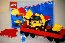 Lego® 4543 Eisenbahn Tieflader-Waggon mit Figur und Anleitung