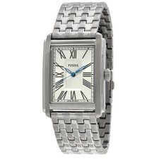 Fossil Carraway Quartz Silver