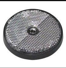  Rückstrahler weiß rund  Katzenauge Reflektor  4 St. 