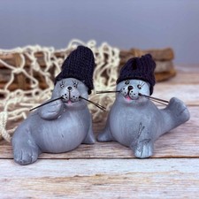 2er-Set Deko Robbe 6,5cm aus