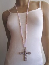 Strass Hals Kette lang Perlen