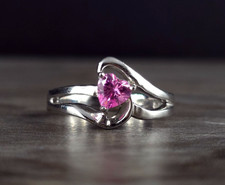 Ring Silber 925 Farbstein rosa