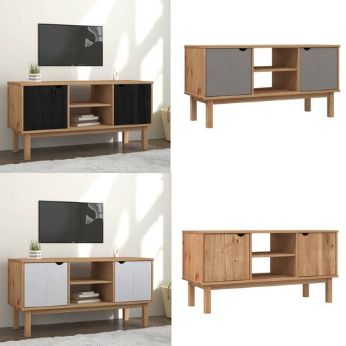 Schrank otta braun weiß - tv-schrank,