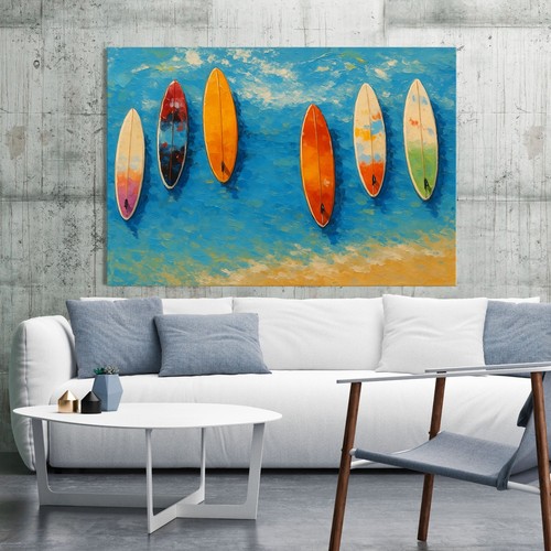 Wandbild kunst surfbretter - kunst,,