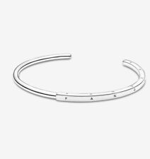 Pandora Signatur 19 cm I-D Offener Armreif 925 Silber