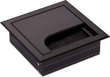 SO-TECH Kabeldurchführung Kabeldurchlass 80 x 80 mm Aluminium schwarz eloxiert