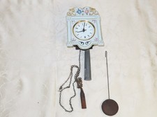 Antike Porzellan Schild Uhr "Jokele" bemalt ! sehr Dekorativ!