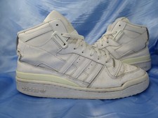 USED ADIDAS FORUM MID SNEAKER GR 44 SCHUHE  ALL WHITE CONSORTIUM SPACE DIVER /D5