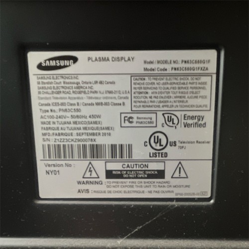 Samsung plasma tv - samsung, 63"