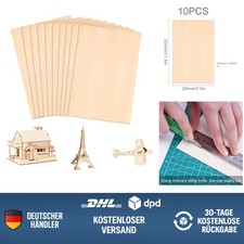 Sperrholzplatten 10 Stück 300x200x1,5mm Bastelholz Holzplatte Modellflugzeug ...