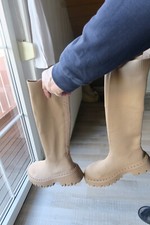 Stiefel Gr. 41, Beige, Stoff, Ibiza