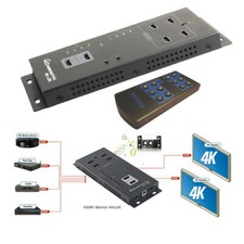 C07D HDMI Matrix Switch 4x2 Ultra HD 4K 4 In 2 Out Umschalter Verteiler f PC DVD