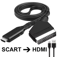 SCART auf zu HDMI Adapter Kabel 1 Meter Konverter Wandler HD Video Audio HD TV