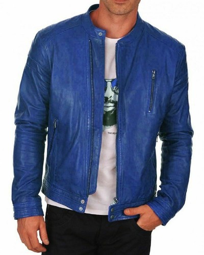 Herren lederjacke echt biker - herren,