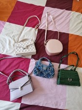 5x Kleine Handtasche Trendtasche Bag Sommer  Party Weiß Grün Blau Rosa Hermes