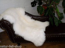 ECHTES SCHAFFELL LAMMFELL ÖKO FELL NATURFELL WEISS NEU - Größe zur Auswahl