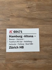 Original Zuglaufschild IC