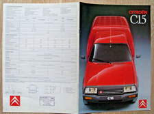  CITROEN C15 von 9/1989 AUTO Prospekt 28 Seiten, Händlerstempel Citroen Tostedt