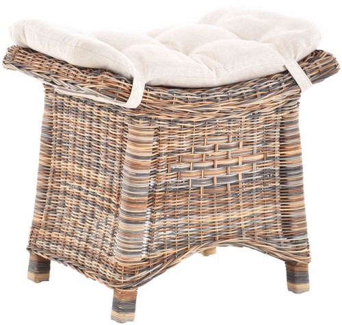 Rattan fußhocker geschwungene - fußhocker,